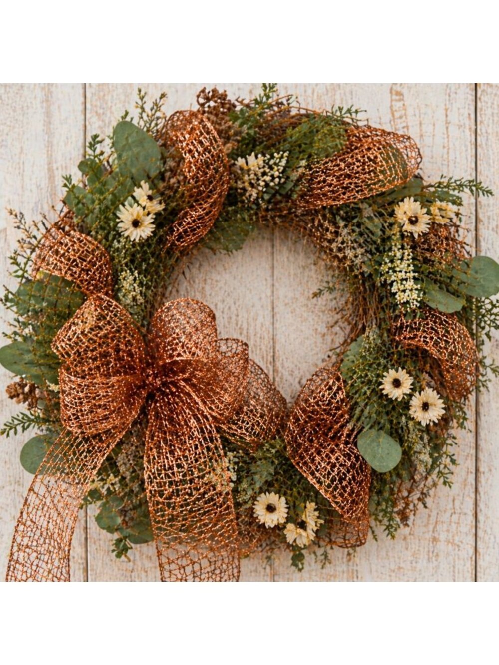 Copper Mesh Ribbon Roll Wedding Decor Holiday Crafts Wreath Accents - Picture 8 of 16